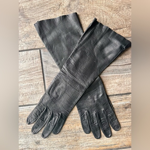 Vintage Ladies Brown KISLAV Kid Leather Gloves - Size Small - 1950s - - Picture 4 of 9